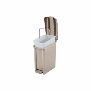 Basurero Pedal Delgado Taupe RIMAX 10 L