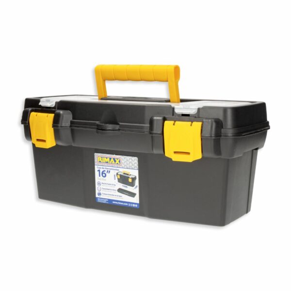 Caja De Herramientas 16"Apilable Negro PLASTICOS RIMAX Unidad