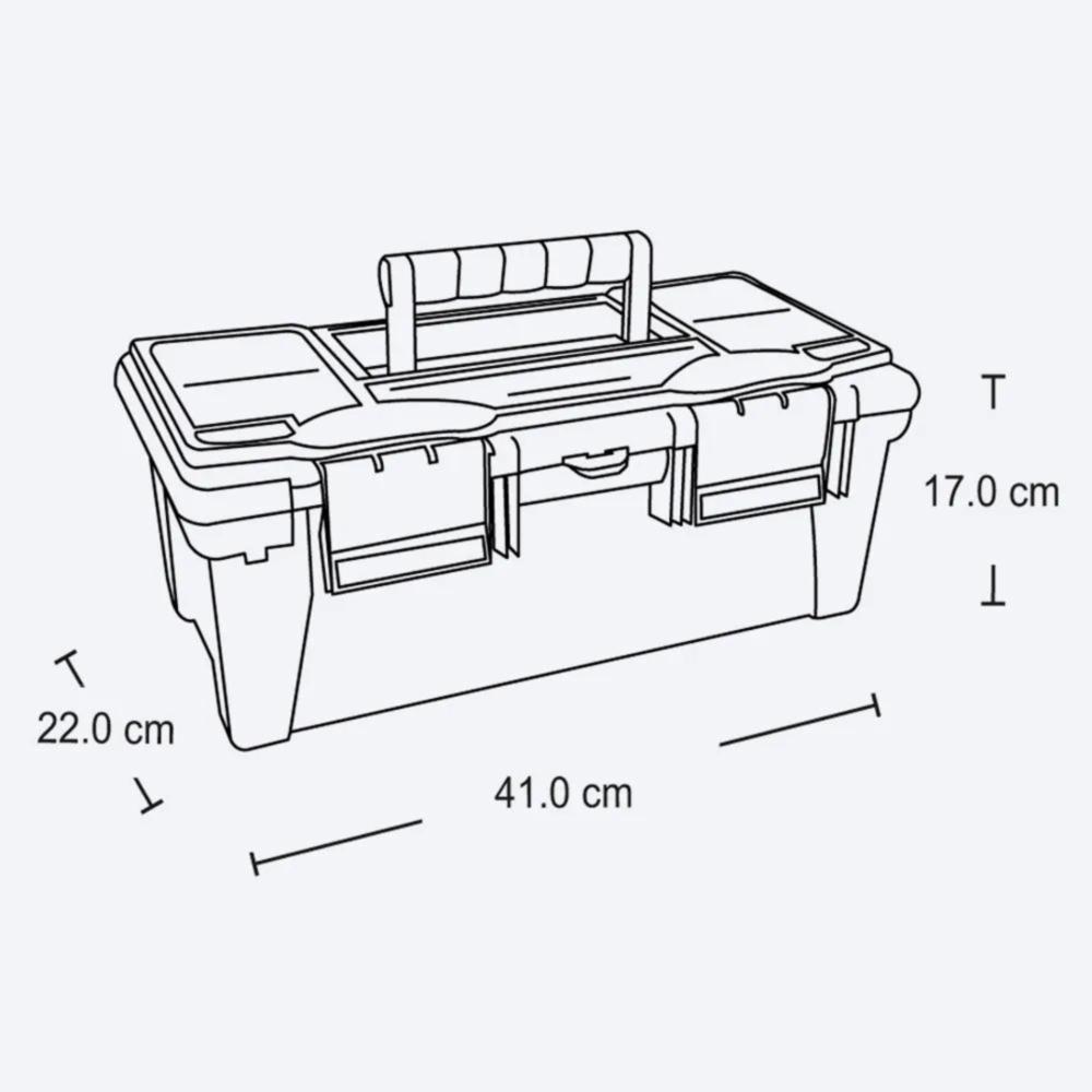 Caja De Herramientas 16"Negro RIMAX Unidad - Imagen 2