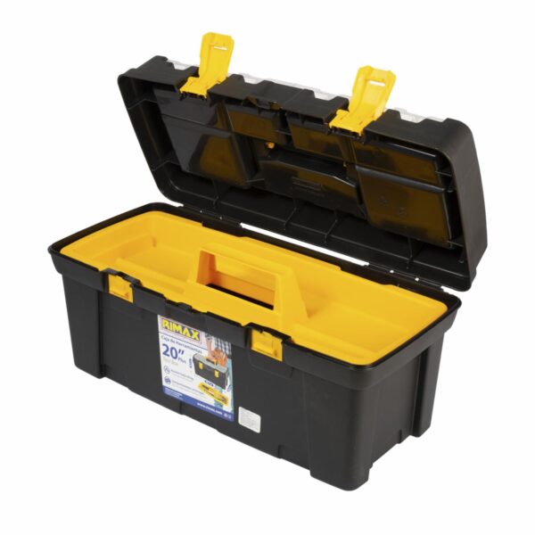 Caja Herramientas Plus Con Cerradura Plástico Negro 11086 PLASTICOS RIMAX 20" - Imagen 2