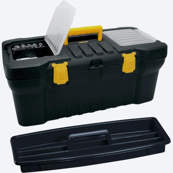 Caja De Herramientas 24" Cerradura De Metal Negro PLASTICOS RIMAX Unidad
