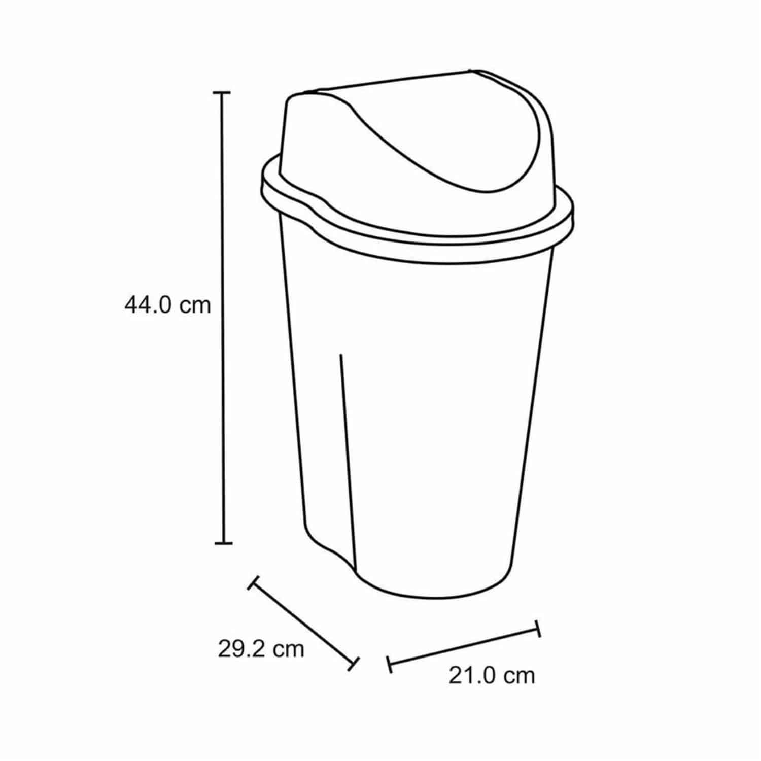 Papelera Style Tv Beige RIMAX 10 L - Imagen 2