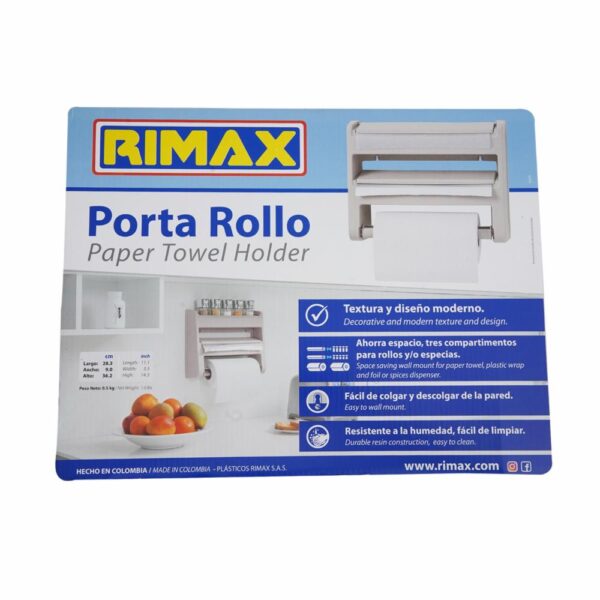 Porta Rollo Triple RIMAX Basico - Imagen 2