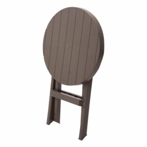 Mesa Plegable Redonda Barú Mocca RIMAX Plástico