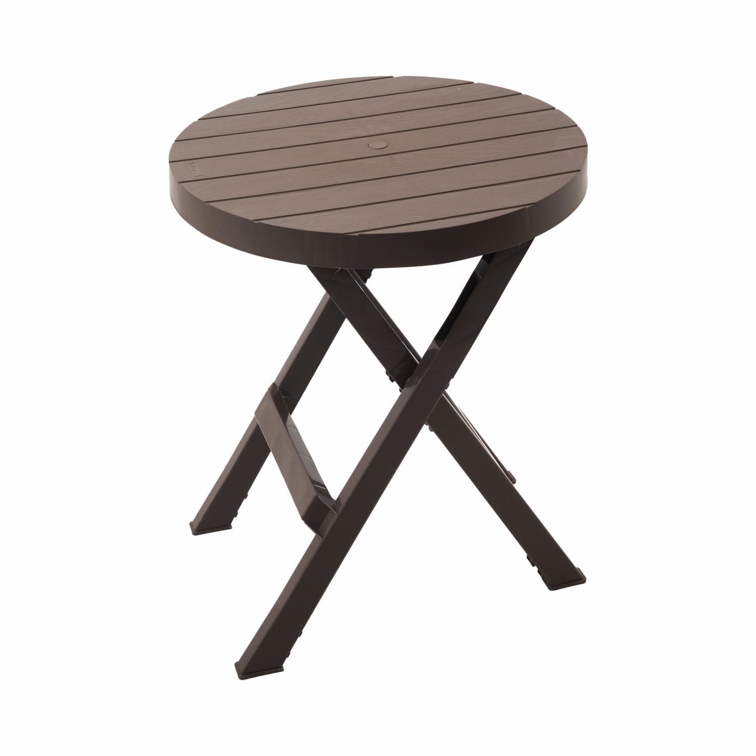 Mesa Plegable Redonda Barú Mocca RIMAX Plástico