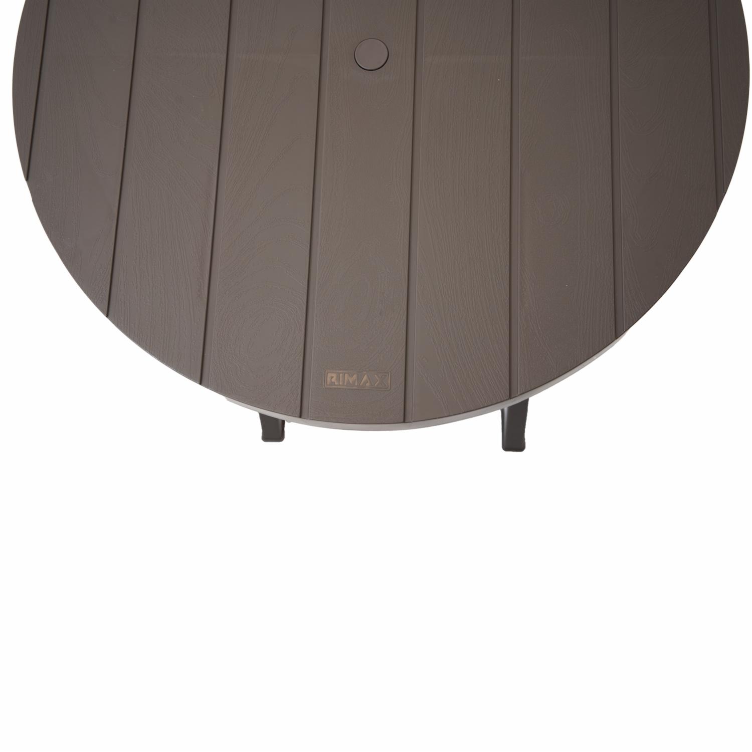 Mesa Plegable Redonda Barú Mocca RIMAX Plástico