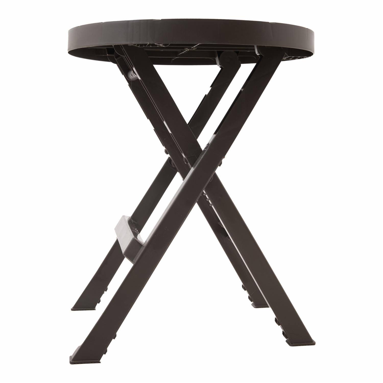 Mesa Plegable Redonda Barú Mocca RIMAX Plástico