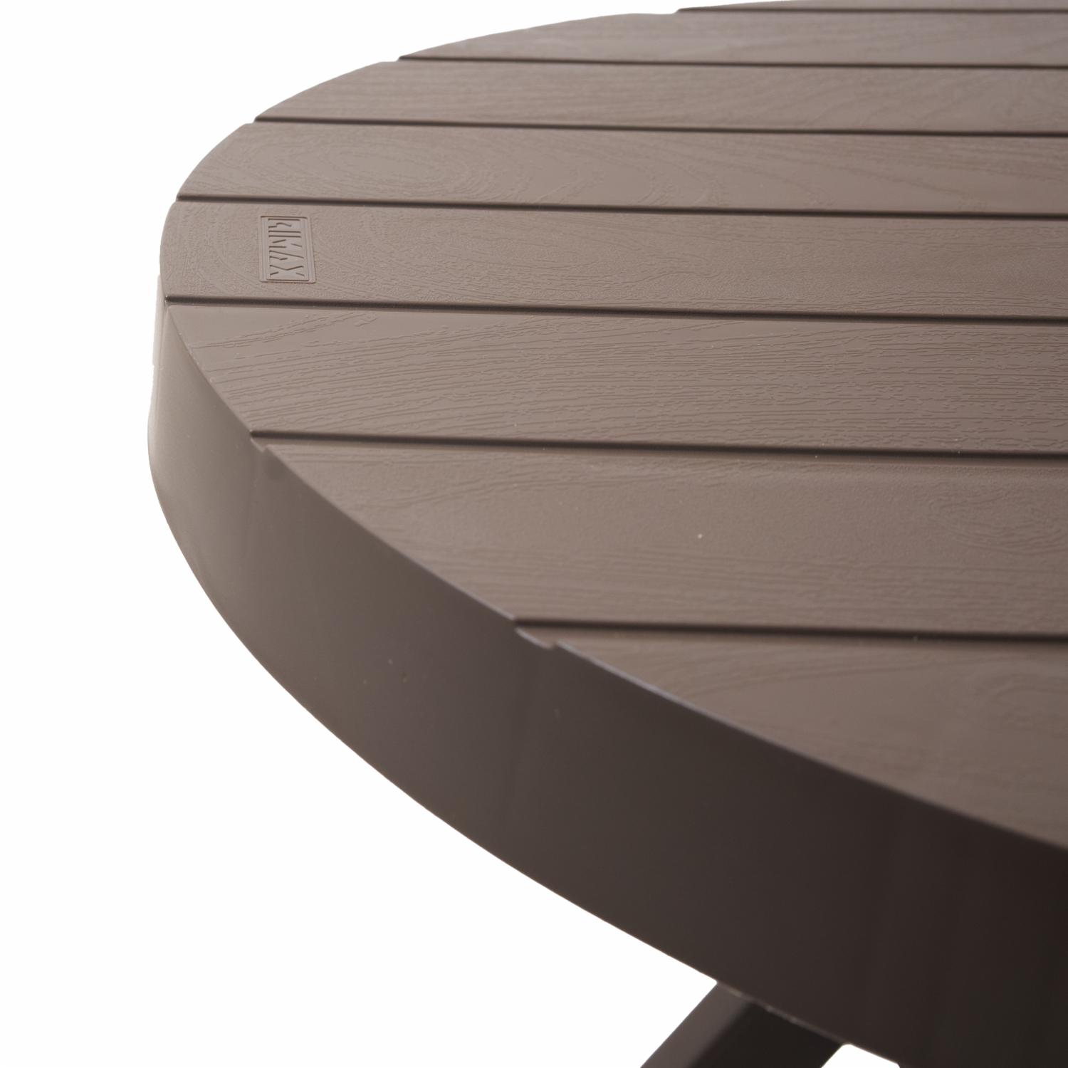 Mesa Plegable Redonda Barú Mocca RIMAX Plástico