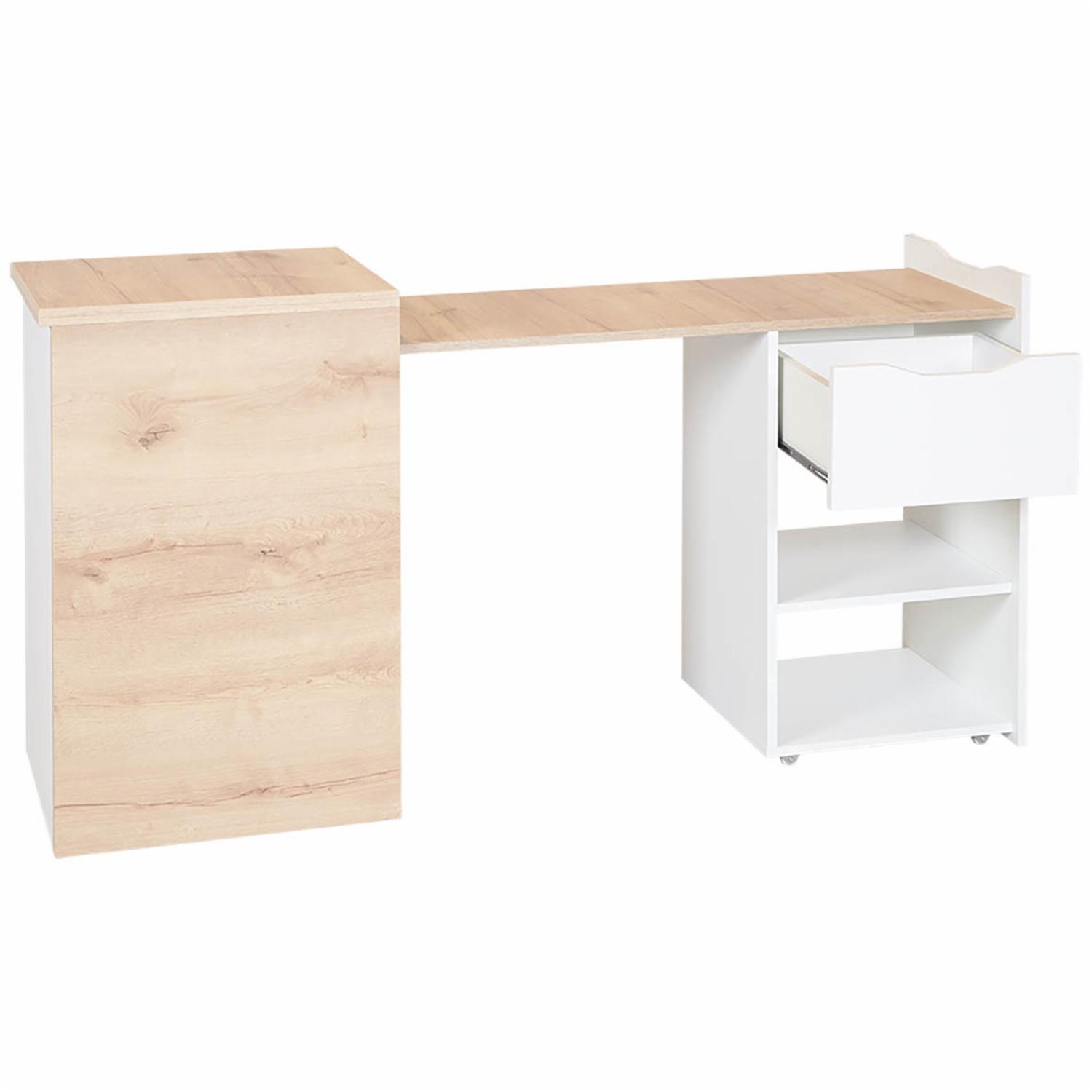 Escritorio Extensible Space Duna Con Blanco MADERKIT MDF