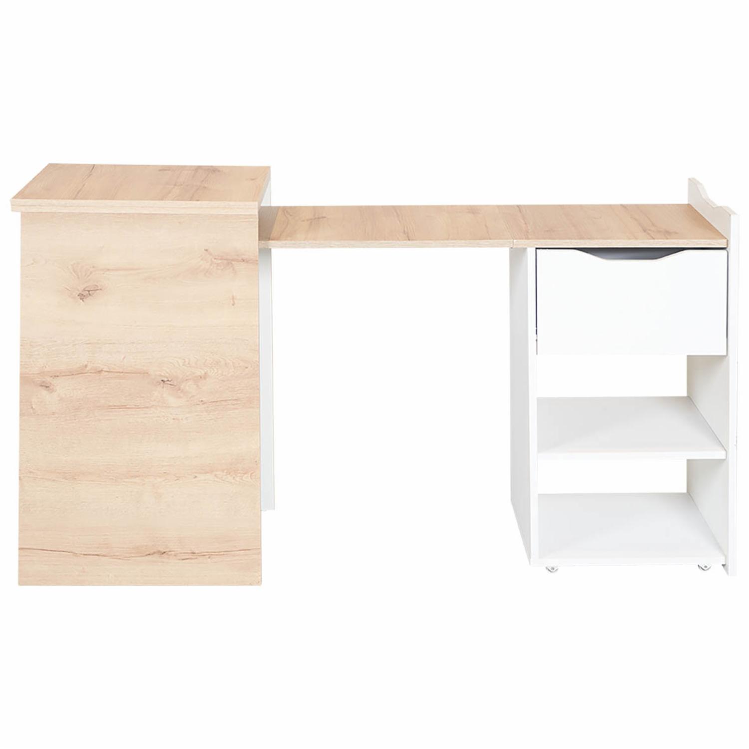 Escritorio Extensible Space Duna Con Blanco MADERKIT MDF