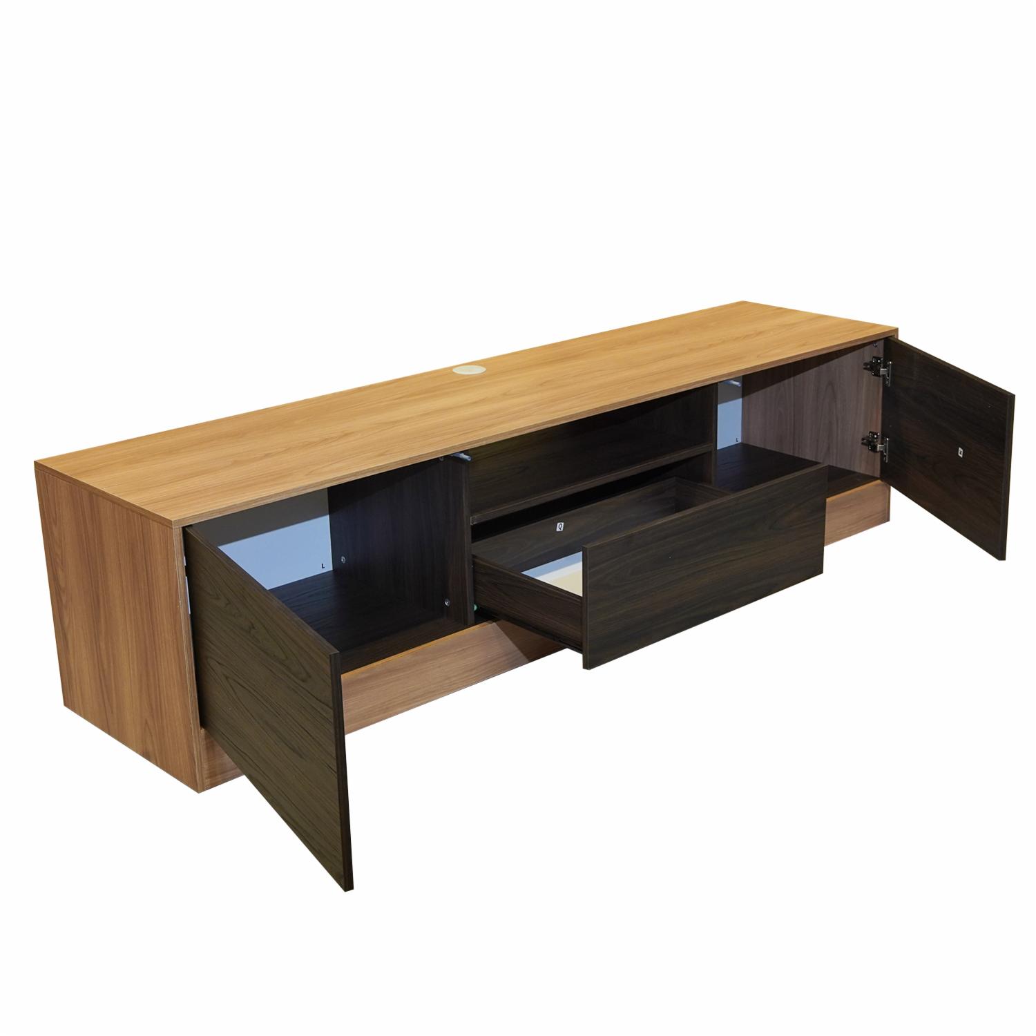 Rack De Tv Fresno RTA Sistema Push To Open 3 Puertas 1 Repisa - Imagen 5