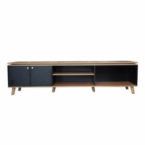 Rack De Tv Rochester Negro RTA Mesón Percepción Flotante 2 Puertas 1 Repisa