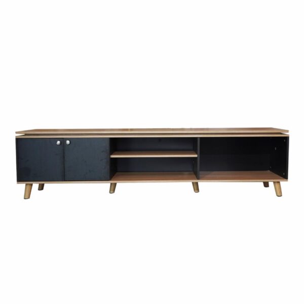 Rack De Tv Rochester Negro RTA Mesón Percepción Flotante 2 Puertas 1 Repisa
