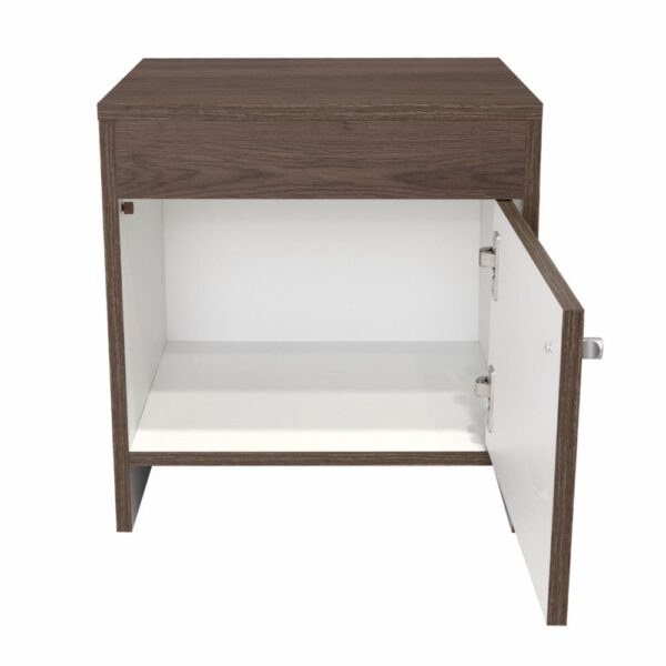 Mesa De Noche Coñac Con Blanco RTA MDP - Imagen 3