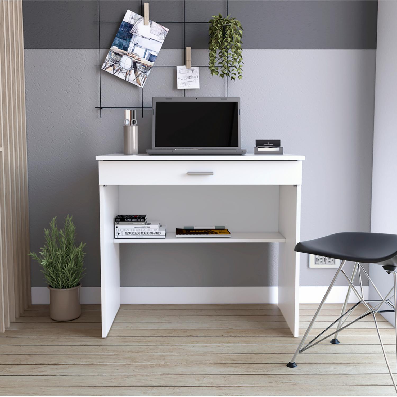 Escritorio Modelo 80 Blanco Con Cajón RTA Aglomerado de 15mm - Imagen 5