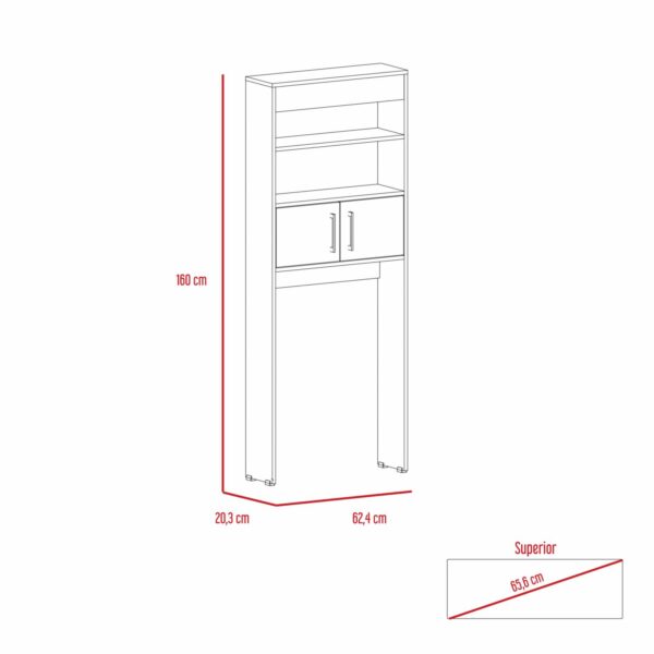 Mueble De Baño Ahorrador De Espacio Madrid Blanco RTA Aglomerado de 15mm - Imagen 6