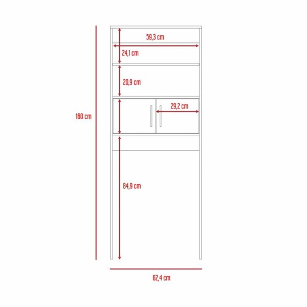 Mueble De Baño Ahorrador De Espacio Madrid Blanco RTA Aglomerado de 15mm - Imagen 7