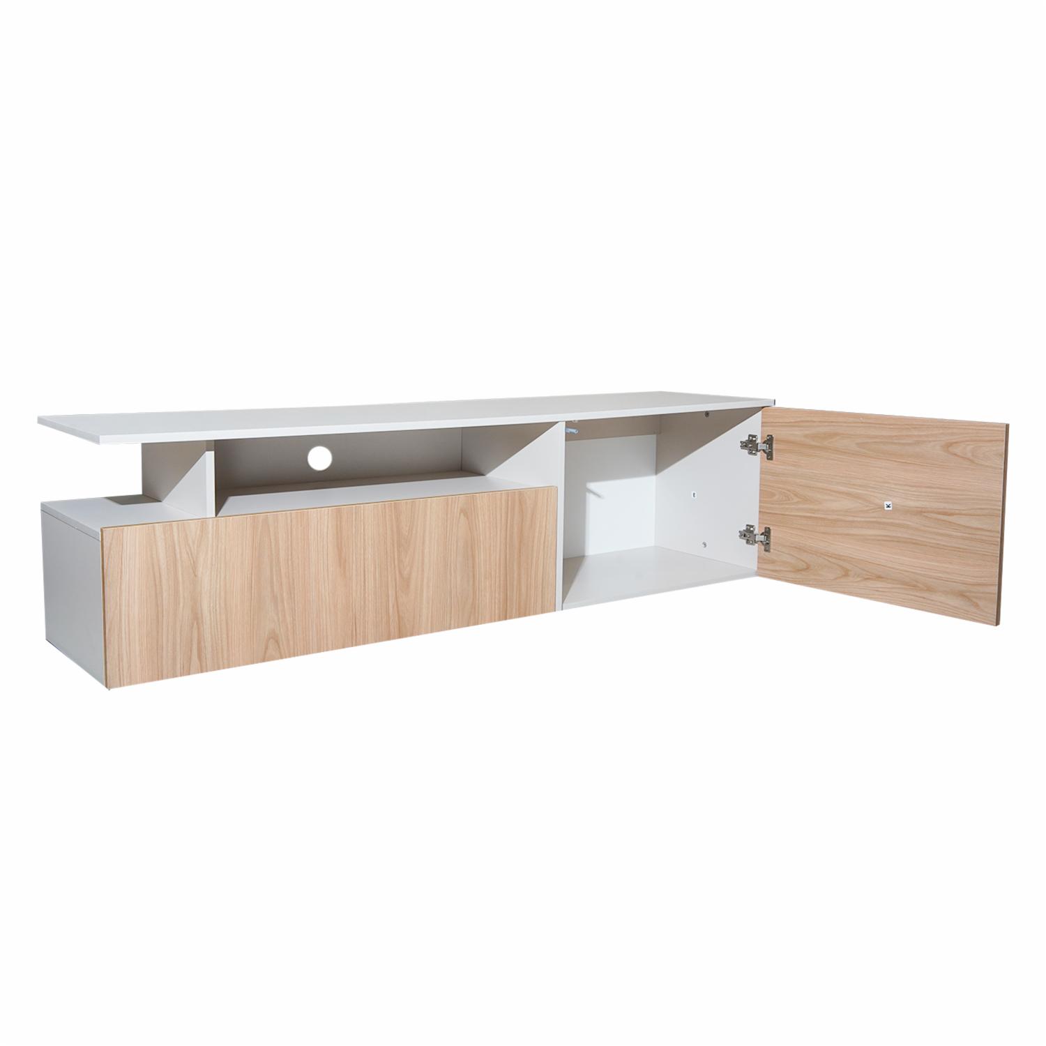 Rack De Tv Modelo Selma Fresno RTA Tablero Aglomerado de 15 mm