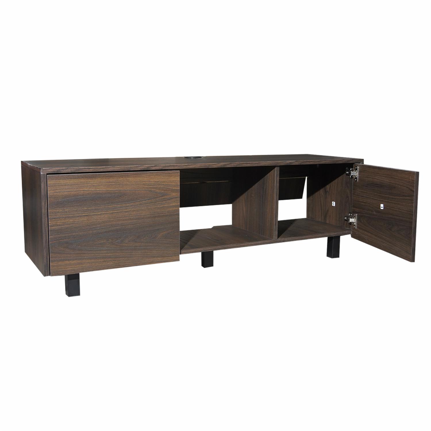 Rack De Tv Modelo Lazio Nogal RTA Tablero Aglomerado de 15 mm