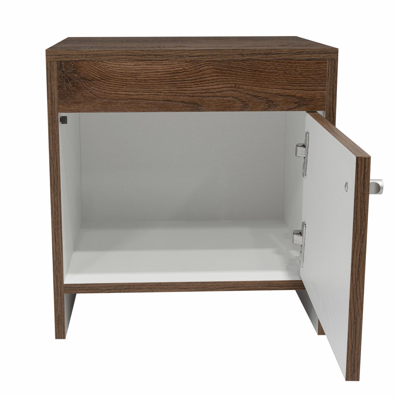 Mesa De Noche Bellota Con Blanco RTA MDP