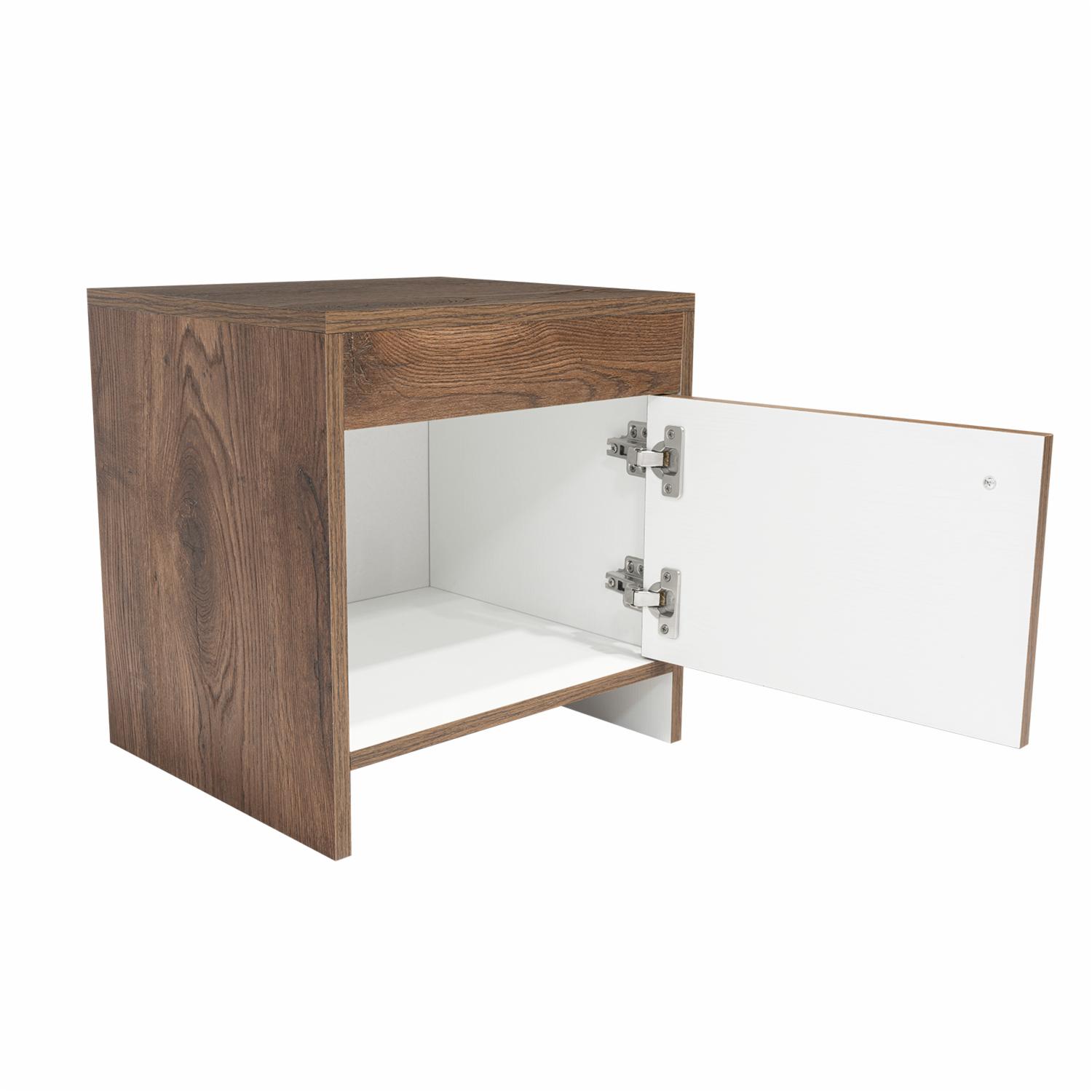 Mesa De Noche Bellota Con Blanco RTA MDP