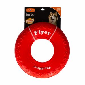 Juguete Para Mascota De Perro Frisbee Color Rojo 4DOGS Medio