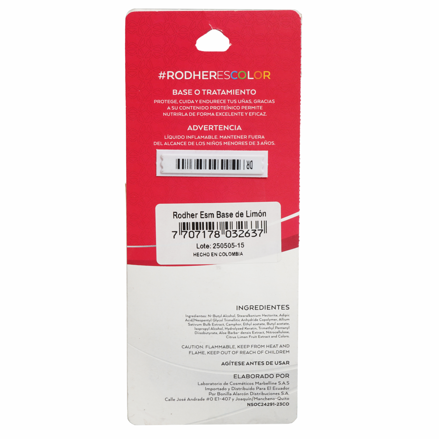 Esmalte De Uñas Base De Limón RODHER 14 Ml