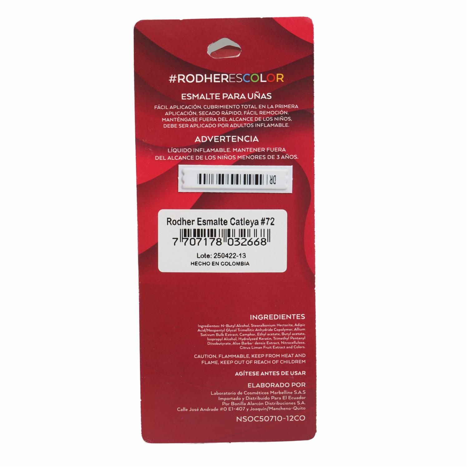 Esmalte Catleya N72 RODHER 14 Ml - Imagen 3