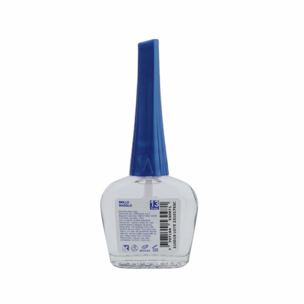 Esmalte De Uñas Brillo Sin Color MASGLO 13.5 Ml - Imagen 2