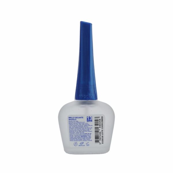 Esmalte De Uñas Brillo Secante Sin Color MASGLO 13.5 Ml - Imagen 2