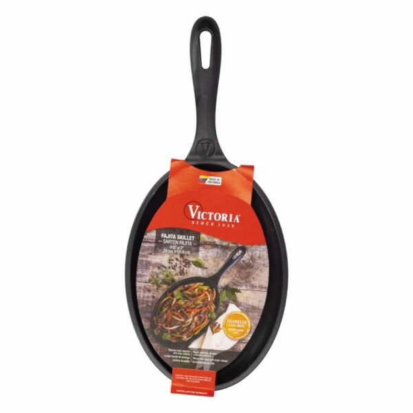 Sartén De Inducción Ovalada - Fajita Esm Negro Mate Victoria VICTORIA 24X17.5 Cm - Imagen 4