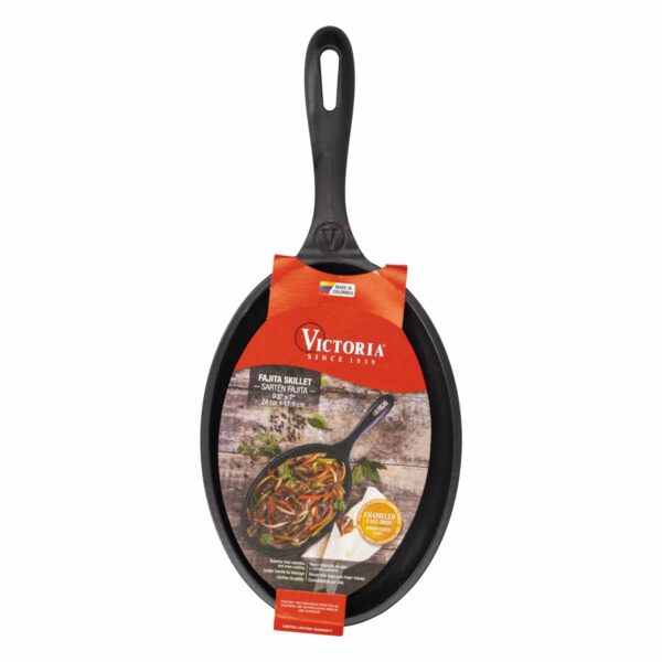 Sartén De Inducción Ovalada - Fajita Esm Negro Mate Victoria LA VICTORIA 24X17.5 Cm - Imagen 4