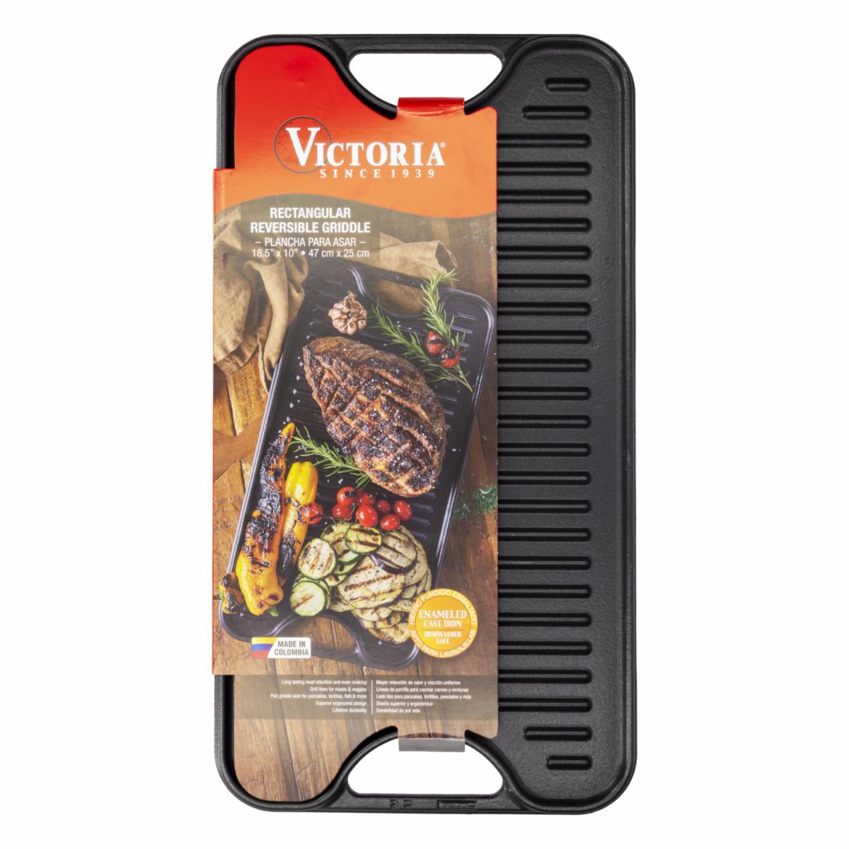 Plancha De Inducción Rectangular Esm Negro Victoria VICTORIA 25X47 Cm