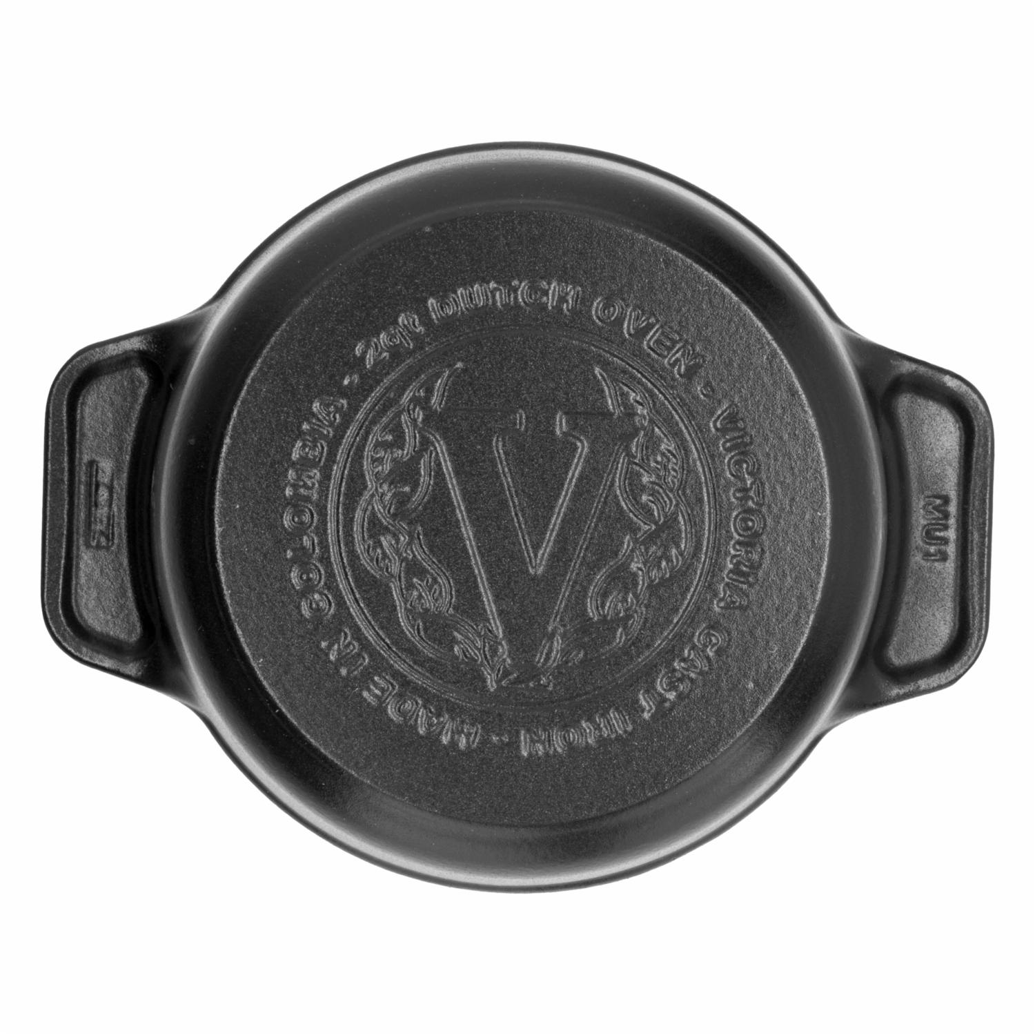 Olla Hierro Fundido Esmaltada Mate Con Tapa De Vidrio VICTORIA 1,9 L