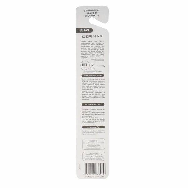 Cepillo Dental Adulto 490 Bc Cerdas Suaves CEPIMAX 1 U - Imagen 2