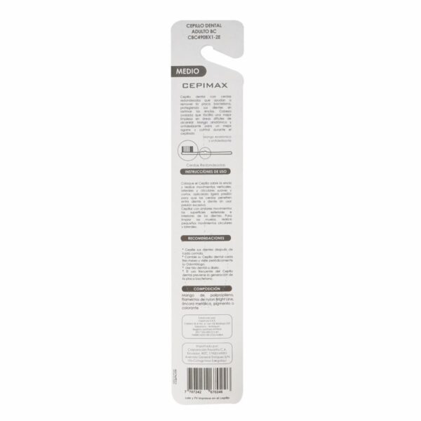 Cepillo Dental Adulto 490 Bc Cerdas Medianas CEPIMAX Unidad - Imagen 2