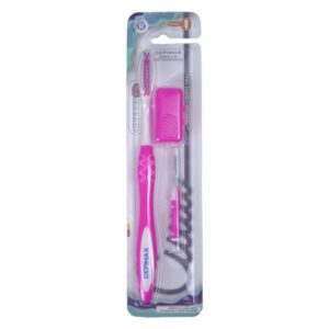 Kit Higiene Bucal De Ortodoncia Cepillo + Protector + Interdental CEPIMAX Pack X 3 Uds
