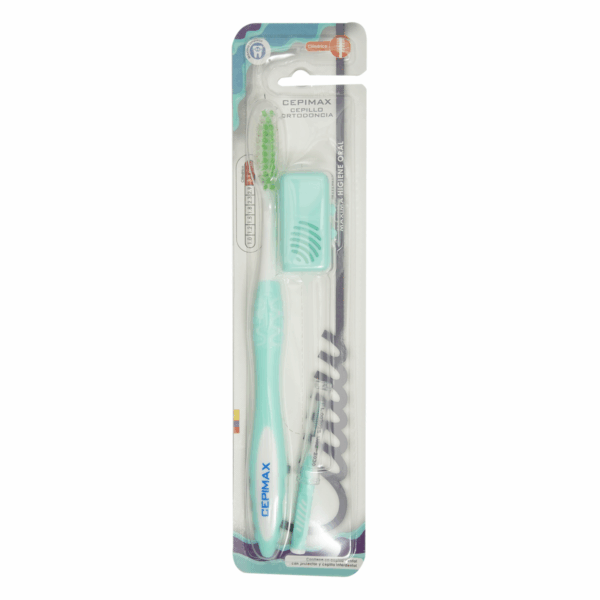 Kit Higiene Bucal De Ortodoncia Cepillo + Protector + Interdental CEPIMAX Pack X 3 Uds - Imagen 2