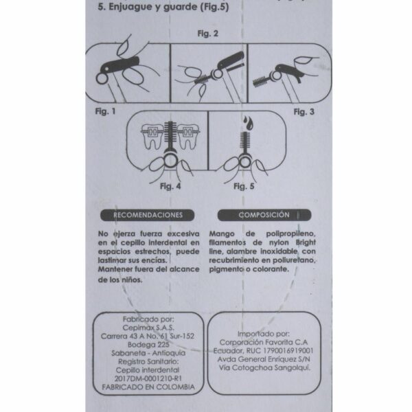 Cepillo Interdental Medio +2 Repuestos CEPIMAX Unidad - Imagen 2