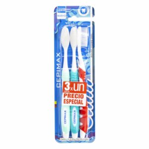 Cepillo Dental Adulto 511 Bc Cerdas Suaves CEPIMAX Pack X3 U