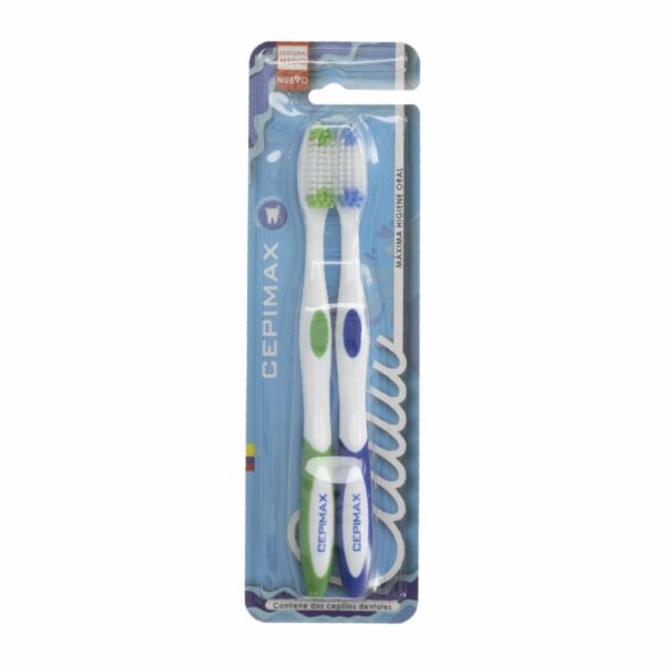 Cepillo Dental Adulto 490 Bc Cerdas Medianas CEPIMAX Pack X2 U