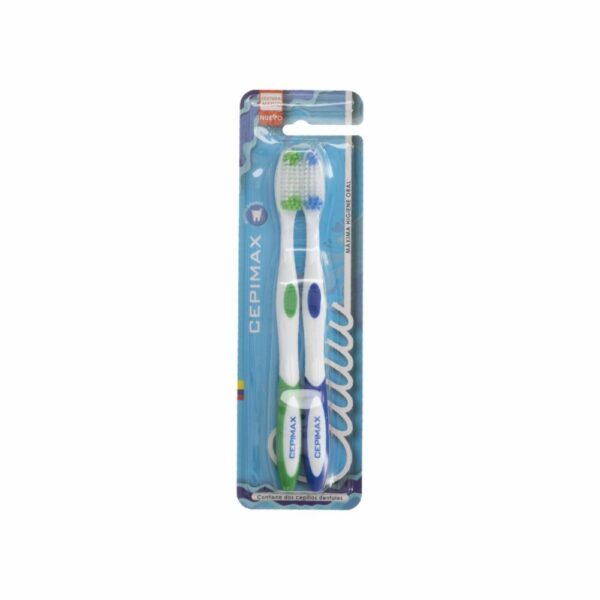 Cepillo Dental Adulto 490 Bc Cerdas Medianas CEPIMAX Pack X2 U
