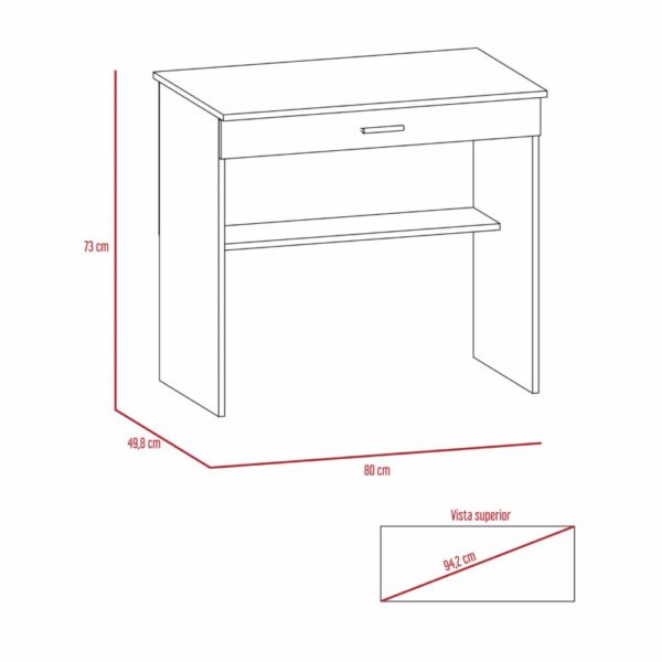 Escritorio 80 1 Cajón Wengue RTA MDF - Imagen 6