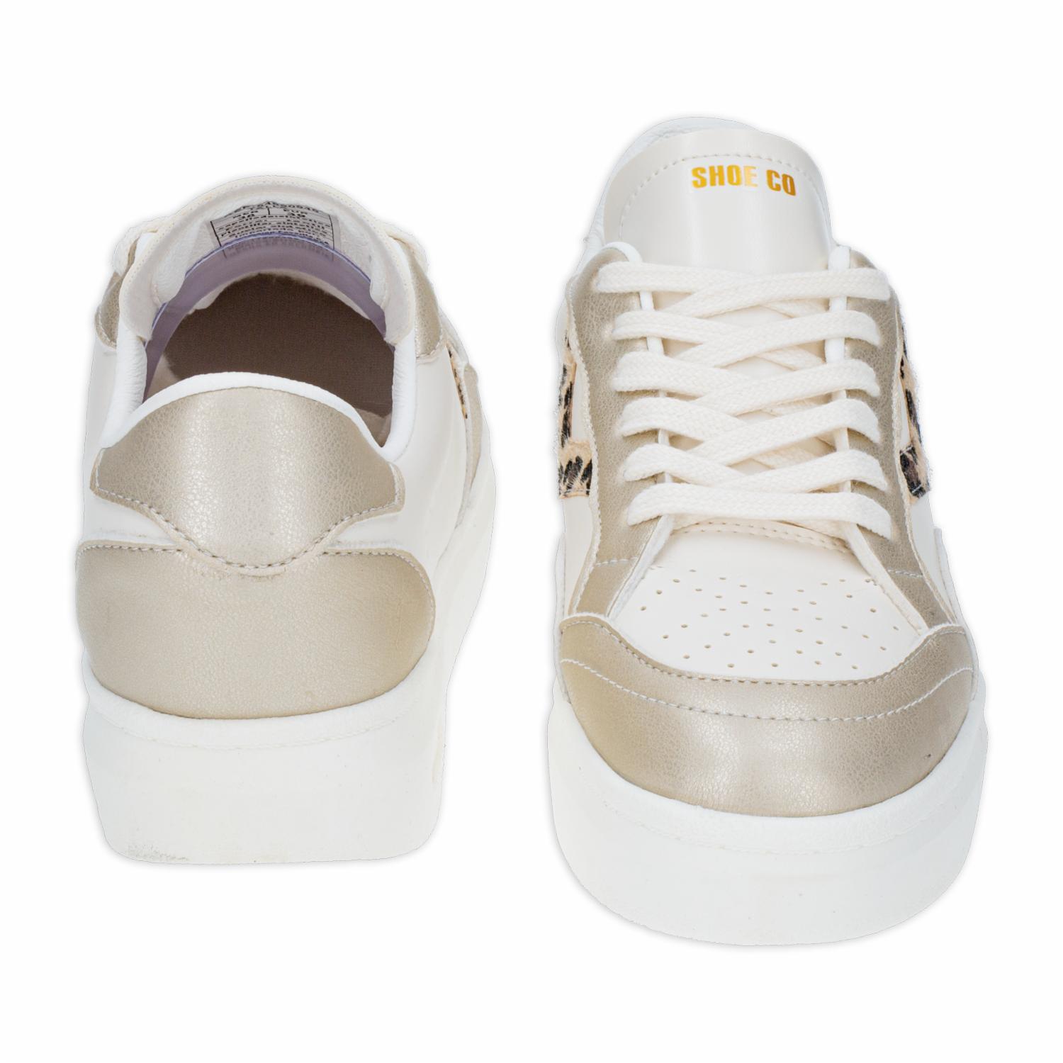 Zapato Deportivo Urbano Barú Blanco Con Dorado SHOE CO - Imagen 3