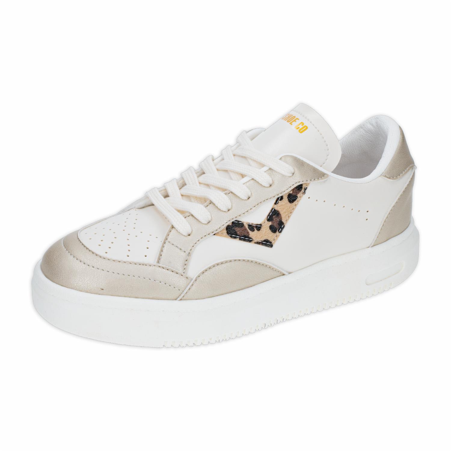 Zapato Deportivo Urbano Barú Blanco Con Dorado SHOE CO - Imagen 5