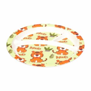 Plato Infantil Con Compartimiento Triple Diseño Tigre VAJILLAS SABANA Unidad