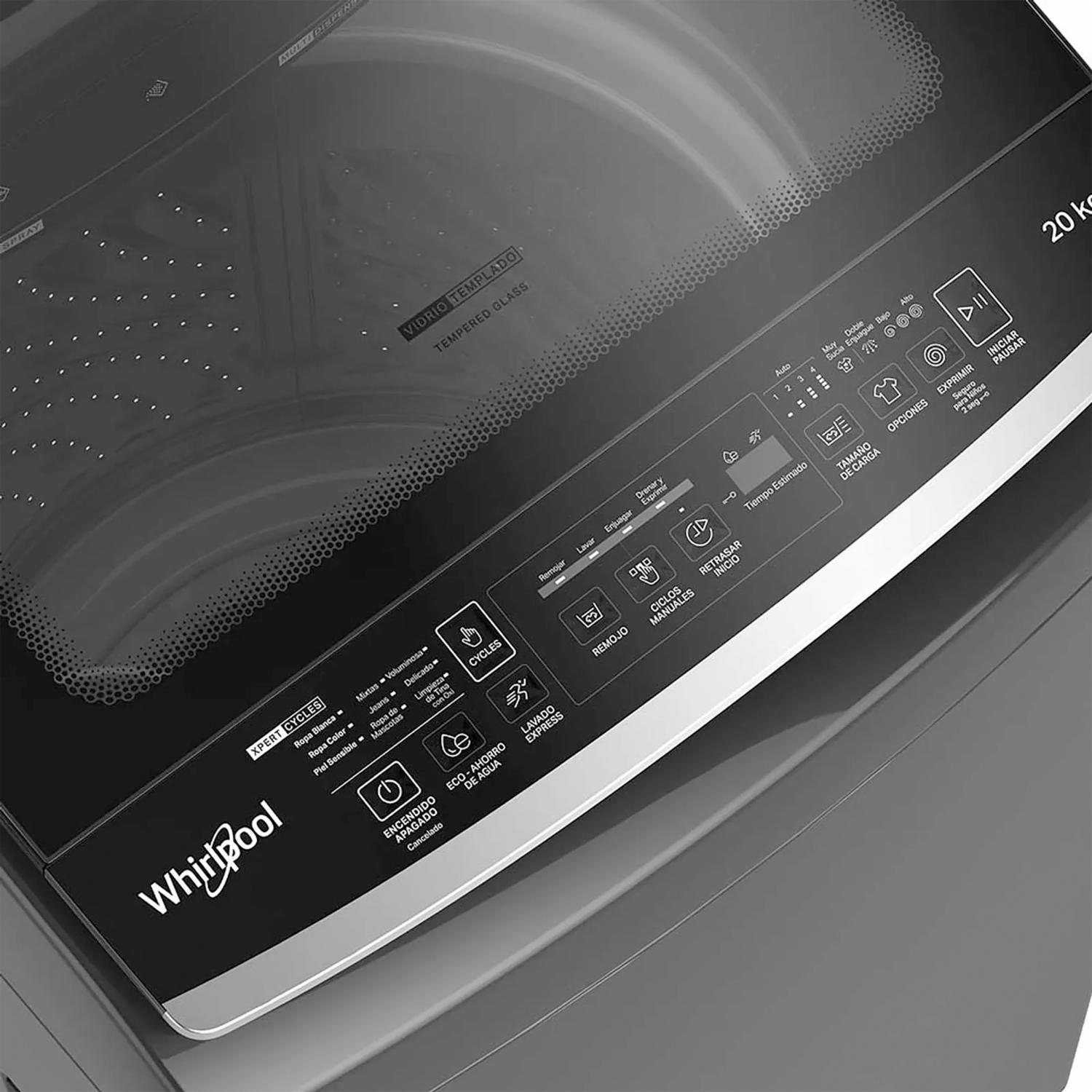 Lavadora De Ropa Carga Superior Xpert Eco Negro  WW20LTAHLA WHIRLPOOL 20 Kilos