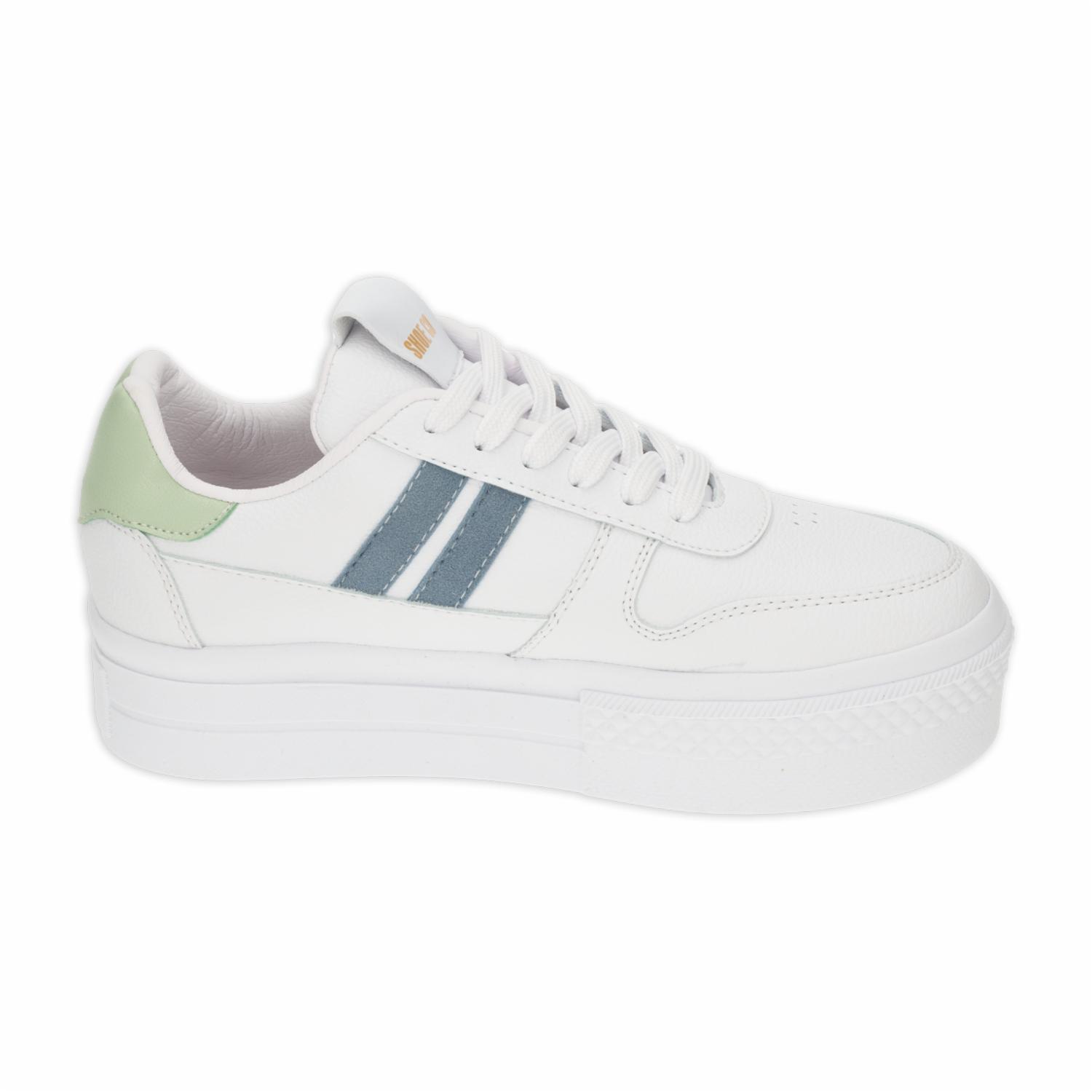 Zapato Deportivo Urbano Retro Verde Combinado SHOE CO - Imagen 4