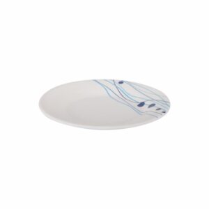 Plato Circular Plano Pequeño Raya Azul VAJILLAS SABANA 15 X 15 Cm