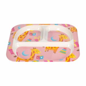 Plato Infantil Rectangular Decorado Jirafa VAJILLAS SABANA Unidad